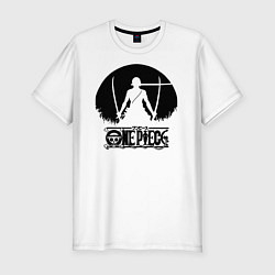 Мужская slim-футболка Зоро силуэт One Piece Большой куш