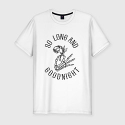 Футболка slim-fit So long and goodnight, цвет: белый