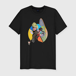 Мужская slim-футболка Энди Уорхол pop-art