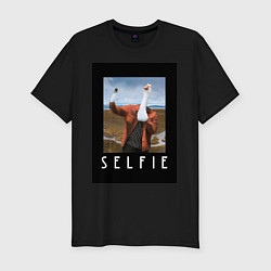 Мужская slim-футболка Selfie