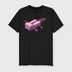 Футболка slim-fit Аксолотль Axolotl, цвет: черный