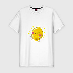 Мужская slim-футболка Лимон каннибал