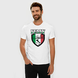 Футболка slim-fit Italy Shield, цвет: белый — фото 2