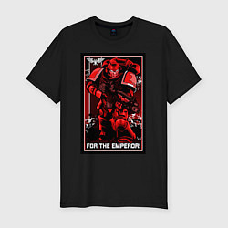 Мужская slim-футболка Постер За Императора! красны