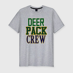 Футболка slim-fit Deer Pack Crew, цвет: меланж