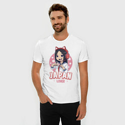 Футболка slim-fit Japan lover anime girl, цвет: белый — фото 2