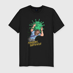 Футболка slim-fit Pandemic Survivor, цвет: черный