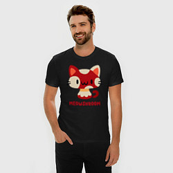 Футболка slim-fit Meowshroom, цвет: черный — фото 2