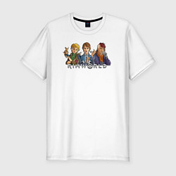 Мужская slim-футболка RimWorld персонажи