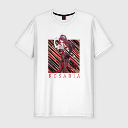 Мужская slim-футболка Розария Genshin Impact