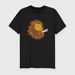 Мужская slim-футболка Lion Rawr
