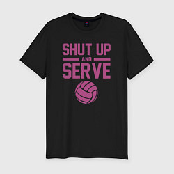 Футболка slim-fit Shut Up And Serve, цвет: черный