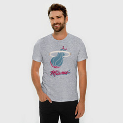 Футболка slim-fit Miami Heat, цвет: меланж — фото 2