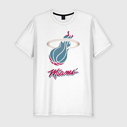 Футболка slim-fit Miami Heat, цвет: белый