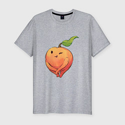 Мужская slim-футболка Милая персик