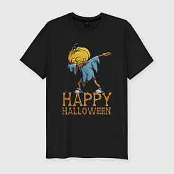 Футболка slim-fit Happy Halloween, цвет: черный