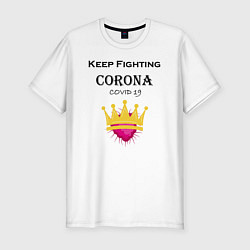 Футболка slim-fit Fighting Corona, цвет: белый