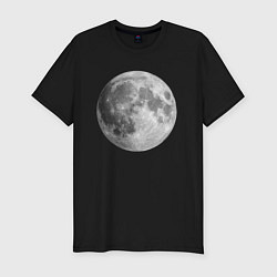 Мужская slim-футболка Полнолуние Лунная фаза