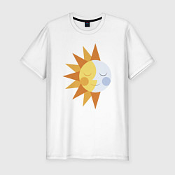 Мужская slim-футболка Sun and Moon