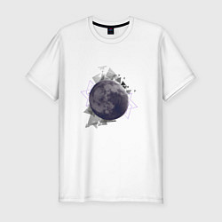 Футболка slim-fit Moon, цвет: белый