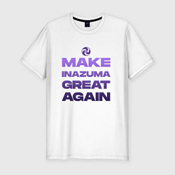 Мужская slim-футболка MAKE INAZUMA GREAT AGAIN