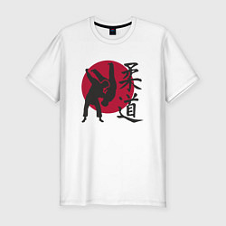 Мужская slim-футболка Дзюдо - Япония