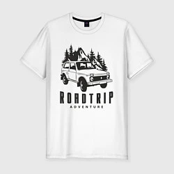 Мужская slim-футболка Niva roadtrip