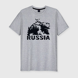 Мужская slim-футболка Russian bear