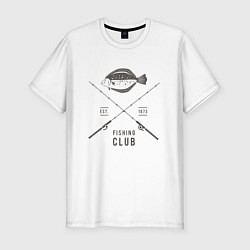 Мужская slim-футболка Рыбаловный клуб