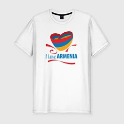 Мужская slim-футболка Я люблю Армению