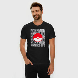 Футболка slim-fit Pokemon NINTENDO 90S, цвет: черный — фото 2