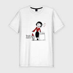 Мужская slim-футболка Amlie радость Амели и гном