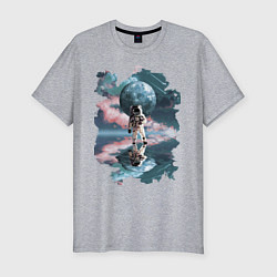 Мужская slim-футболка Зеркальное Отражение