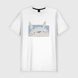 Футболка slim-fit Удивленный Тоторо, цвет: белый