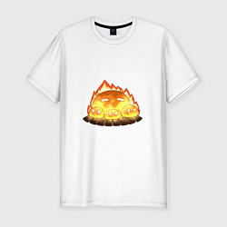 Футболка slim-fit Слаймовый костёр, цвет: белый