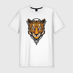 Футболка slim-fit Tiger Style, цвет: белый