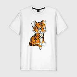Футболка slim-fit Little Tiger, цвет: белый
