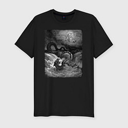 Мужская slim-футболка Левиафан морское чудовище Leviathan