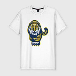 Мужская slim-футболка Тигр Охотник