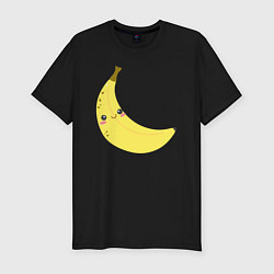Мужская slim-футболка Веселый банан