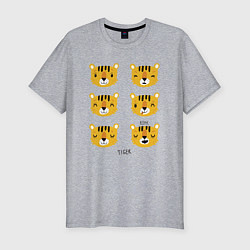Мужская slim-футболка Tiger Rawr