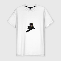 Мужская slim-футболка Crypto Cat