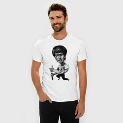 Футболка slim-fit Bruce Lee, цвет: белый — фото 2