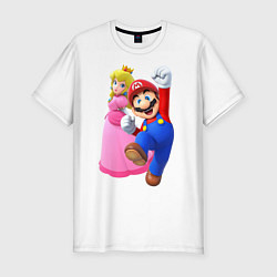 Футболка slim-fit Mario Princess, цвет: белый