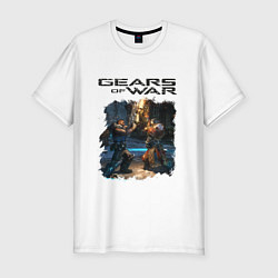 Футболка slim-fit GEARS OF WAR GOW, цвет: белый