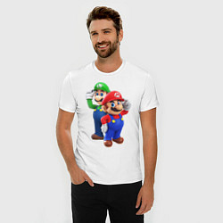 Футболка slim-fit Mario Bros, цвет: белый — фото 2