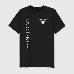 Футболка slim-fit BON JOVI БОН ДЖОВИ, цвет: черный