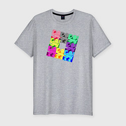 Футболка slim-fit Роблокс Roblox, цвет: меланж