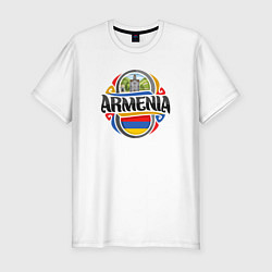 Футболка slim-fit Великая Армения, цвет: белый