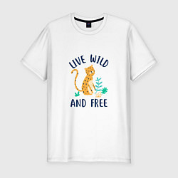 Мужская slim-футболка Live Free